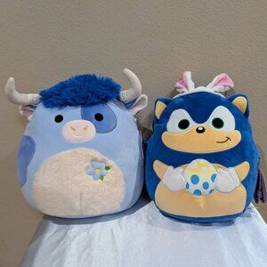 New Squishmallows Bermayeh and Sonic the Hedgehog 13" Tall Set of 2